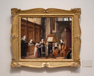 Federico Moja (Milano 1802 - Dolo 1885) - Lição de música na igreja. - Foto 5