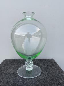 Vaso globulare ‘veronese’,in vetro soffiato.Murano.