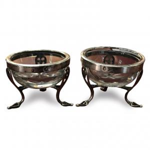 Coppia di Saliere in Argento, Milano 1800