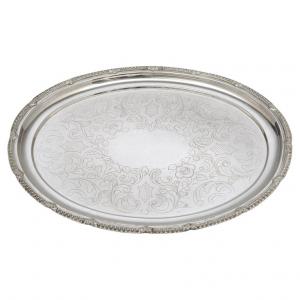 Vassoio ovale Belga in silver plate - O/6951 -