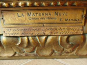 PEINTURE À L'HUILE d'EUGENIO MARANA “LA NEIGE MATERNELLE” - Foto 6