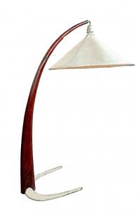 Lampada anni 50 in noce 