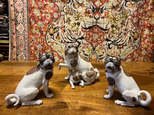 Porcelain Dresden dogs.