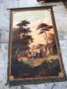 pan367 - grass juice on canvas, early 1900s, measures cm W 183 x H 300