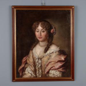 Dipinto Ritratto Femminile Nello Stile di Jakob Ferdinand Voet