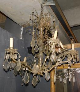 lamp207 - Kronleuchter mit Kristallen, Maße ca. 80 x H 90