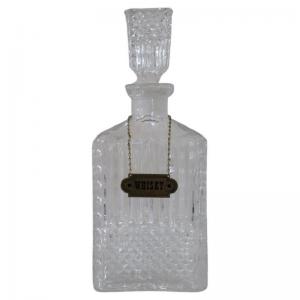Whiskyflasche aus Glas, Italien, 80er Jahre, PREIS VERHANDELBAR