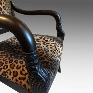 Poltroncina noce stile impero 