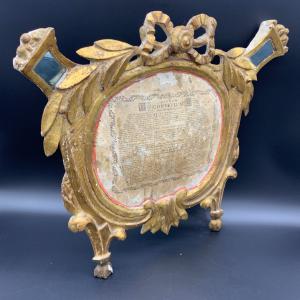 CARTAGLORIA AUS VERGOLDETEM HOLZ - LUDWIG XVI