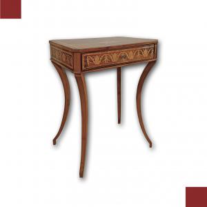 DIRECTOIRE STYLE TABLE WITH INLAY LATE 18TH CENTURY