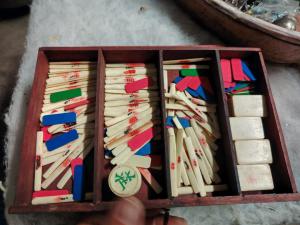 scatola antica set gioco mahjong primi 900 - Foto 8