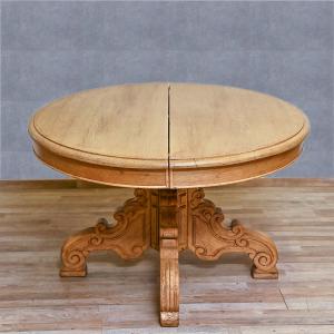 Tavolo ovale, allungabile, in castagno di fine '800, Extendable oval chestnut table from the end of the 19th century