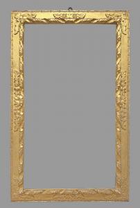 Importante cornice rinascimentale in legno dorato di forma rettangolare, Italia, XVI secolo.