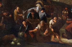 Dipinto Fiammingo, olio su tela, "Scena di Genere", XVIII Secolo, Flemish painting, oil on canvas, ‘Genre Scene’, 18th century - Foto 7