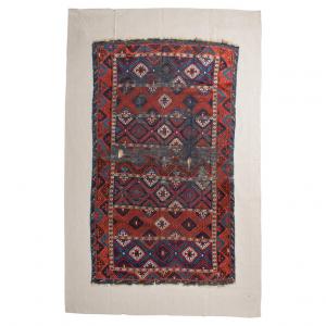 Fragment of an antique KURDESTAN carpet applied on canvas - n. 713 -