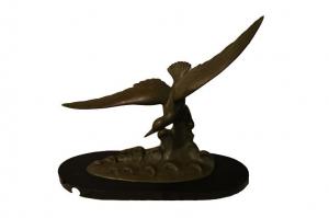 Art-Déco-Bronzeskulptur "Albatros" aus dem frühen 20. Jahrhundert