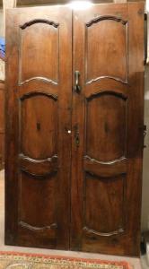 ptci505 - portoncino in noce con pannelli mossi, cm l 143 x h 250