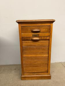Antica serrandina a colonna mid century in rovere 83x44x35cm