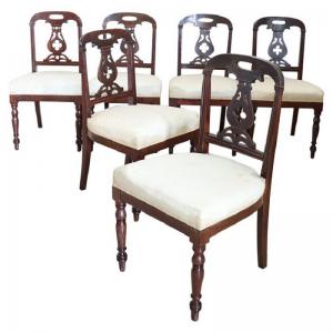 Set of six antique 19th-century mahogany chairs - NEGOTIABLE PRICE