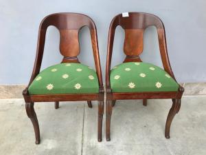Pair of Mahogany Gondola Chairs - Restored (work in progress)_car 2324