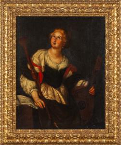 Alegoria da música, óleo sobre tela, escola genovesa, século XVII