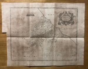 Abruzzo: Alfano Apruzzo Citra Geographical map from 1794.