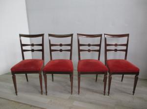 Grupo de quatro cadeiras estilo Luís XVI - II metade do século XX - vintage - anos 50-60