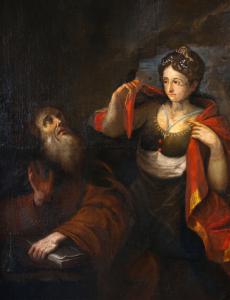  "Allegoria della prudenza", olio su tela, Epoca '600,  ‘Allegory of Prudence’, oil on canvas, 17th century