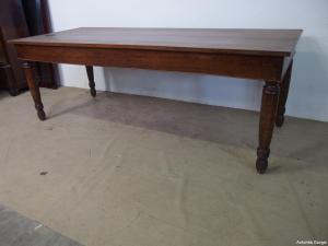 LARGE RECTANGULAR DIRECTORY STYLE TABLE IN PIEDMONT WALNUT - Foto 8