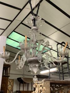 Murano-Glas-Lüster mit 6 Flammen