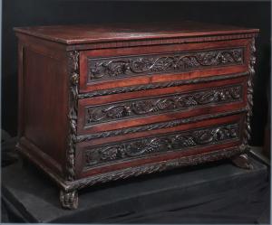 Chest of drawers with caryatids, Lombardy, 17th century