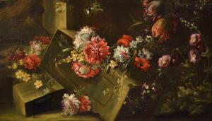 Natureza Morta Floral, Pieter Casteels III (Antuérpia 1684 – 1749) assinado