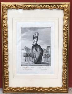 Print with golden frame
