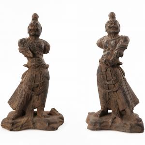 Paar steinerne Wächter, China, Ming-Dynastie, 1368-1644
