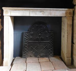 CHP372 Carved stone fireplace, W 140 X H 116 X D 33 cm