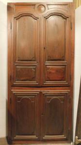 stip213 - 18th century walnut wall cupboard, measures cm w 115 x h 248