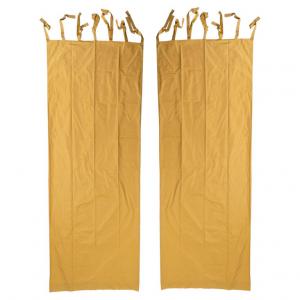 Light yellow silk curtain pair - B/1461 -