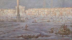 PEINTURE À L'HUILE d'EUGENIO MARANA “LA NEIGE MATERNELLE” - Foto 5