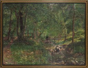 On the banks of the stream, Luigi Bolongaro (Stresa NO 1847 Pozzuoli NA 1914)