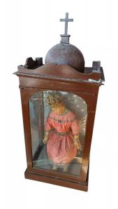 Antico Grande Bambinello Cera con teca originale