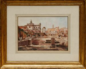 Stefano Donadoni (Somasca, BG, 1844 – Roma, 1911), Vista do Capitólio a partir do Fórum