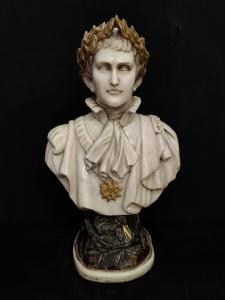 Bellissimo busto in marmo di Carrara con base in Bronzo - Napoleone Bonaparte - H 58 cm
