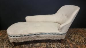 Paolina Chaiselongue aus hellem Stoff