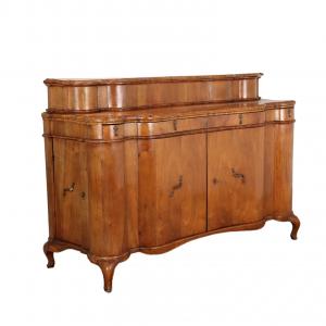 Credenza Barocchetto Antica Abete Noce Ferrara Italia XVIII Secolo 