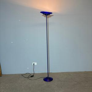 JILL floor lamp design by ARTELUCE, Murano blue glass, designed by King, Miranda and Arnaldi 1978. h 195
