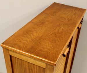 Antique oak filing cabinet with roller shutter - Foto 7