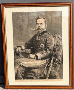 Pair of prints, depicting Umberto I and Maria Adelaide