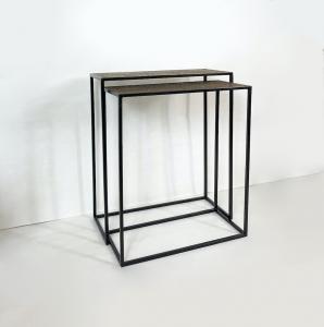 Doppia consolle "a nido" contemporanea - gold