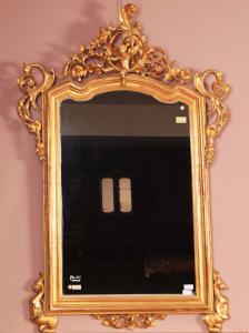 Coppia di splendide specchiere italiane venete del 1700 dorate foglia oro
