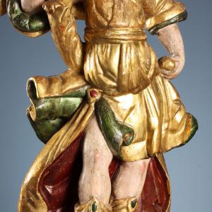 Pair of Baroque Candlestick Angels, Italy, 17th Century - Foto 7